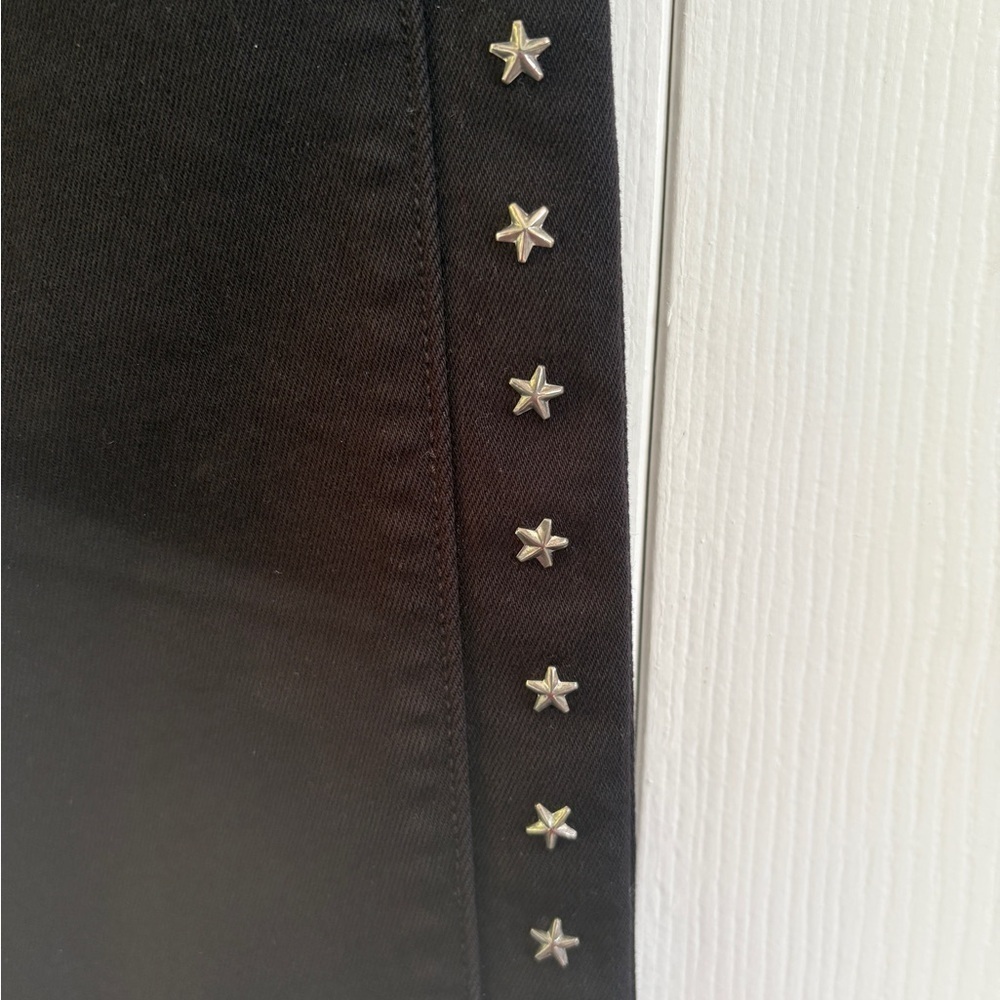 HUDSON Jeans Luna Mid Rise Black Metal Stars Denim Skinny Ankle Sz 29 - Picture 4 of 12